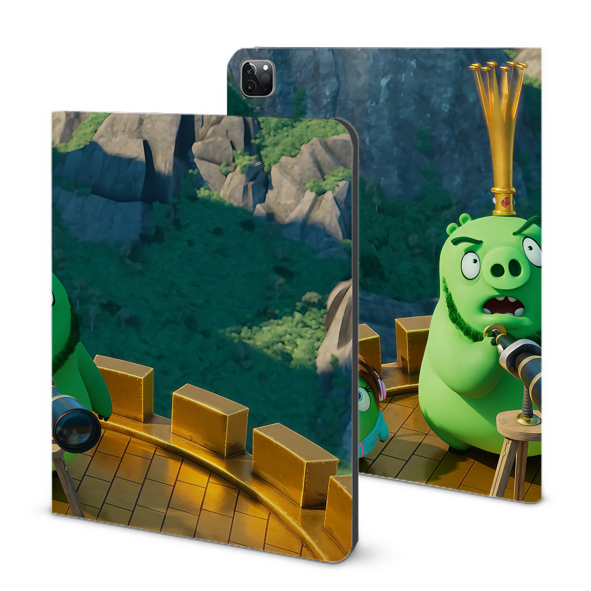 （画像用） Angry Birds アングリーバード IPad ケース ブック型 PUレザー TPU 耐衝撃 軽量 薄型 ペン収納なし 全面保護 IPad 各モデル対応